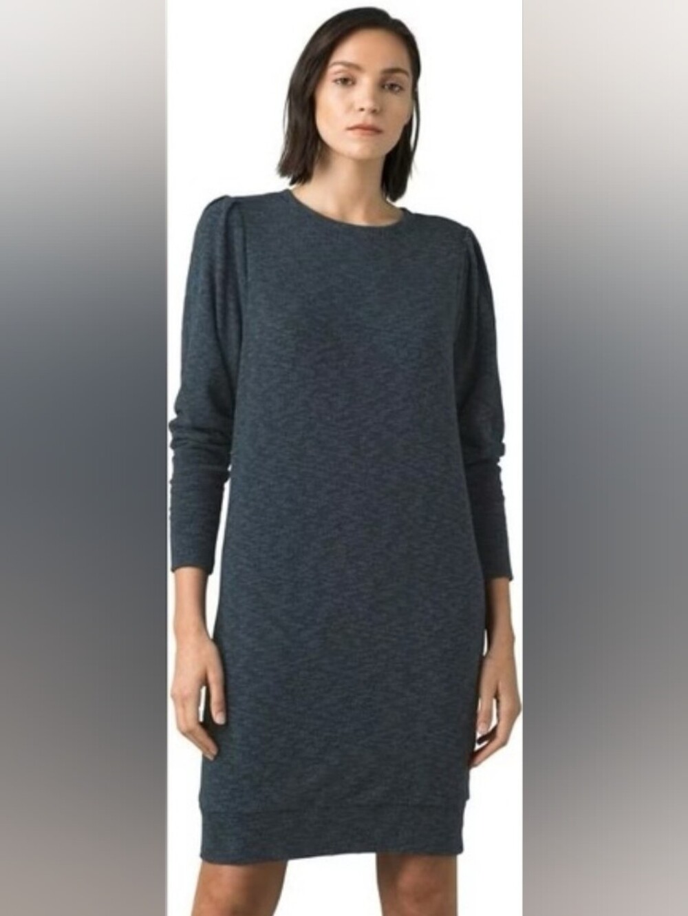 Prana Women's Zada Dress Admiral Blue Sz SM Crewneck Sweatshirt Dress NWT